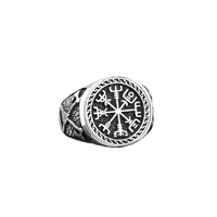 Thumbnail for Bague Vegvisir Valknut