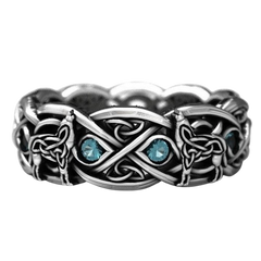 Nordic Wolf Celtic Ring