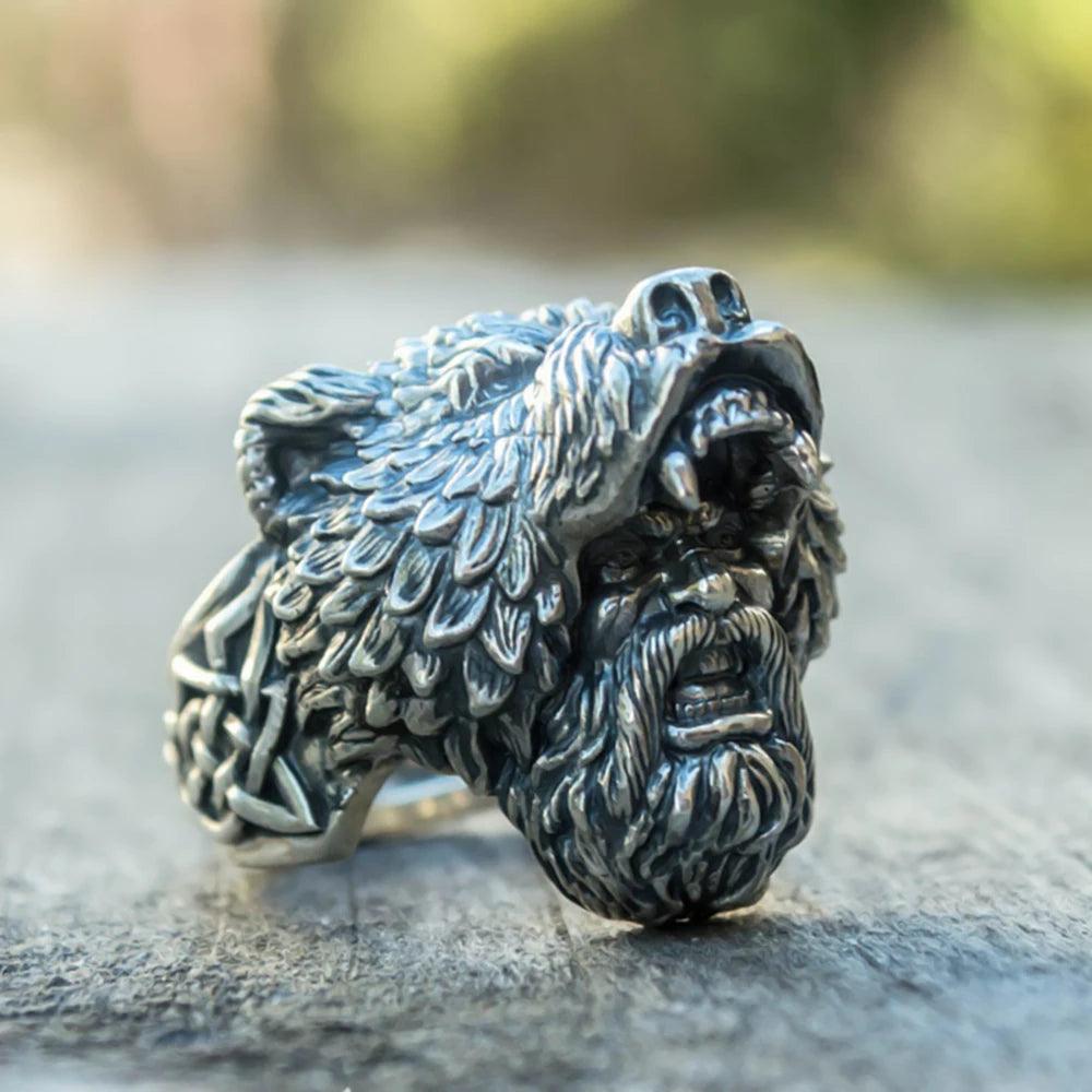 Bague Guerrier Ours Viking - Univers Celtique