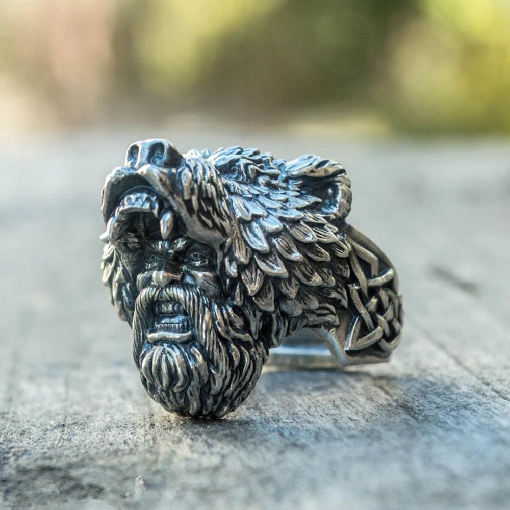 Bague Guerrier Ours Viking - Univers Celtique