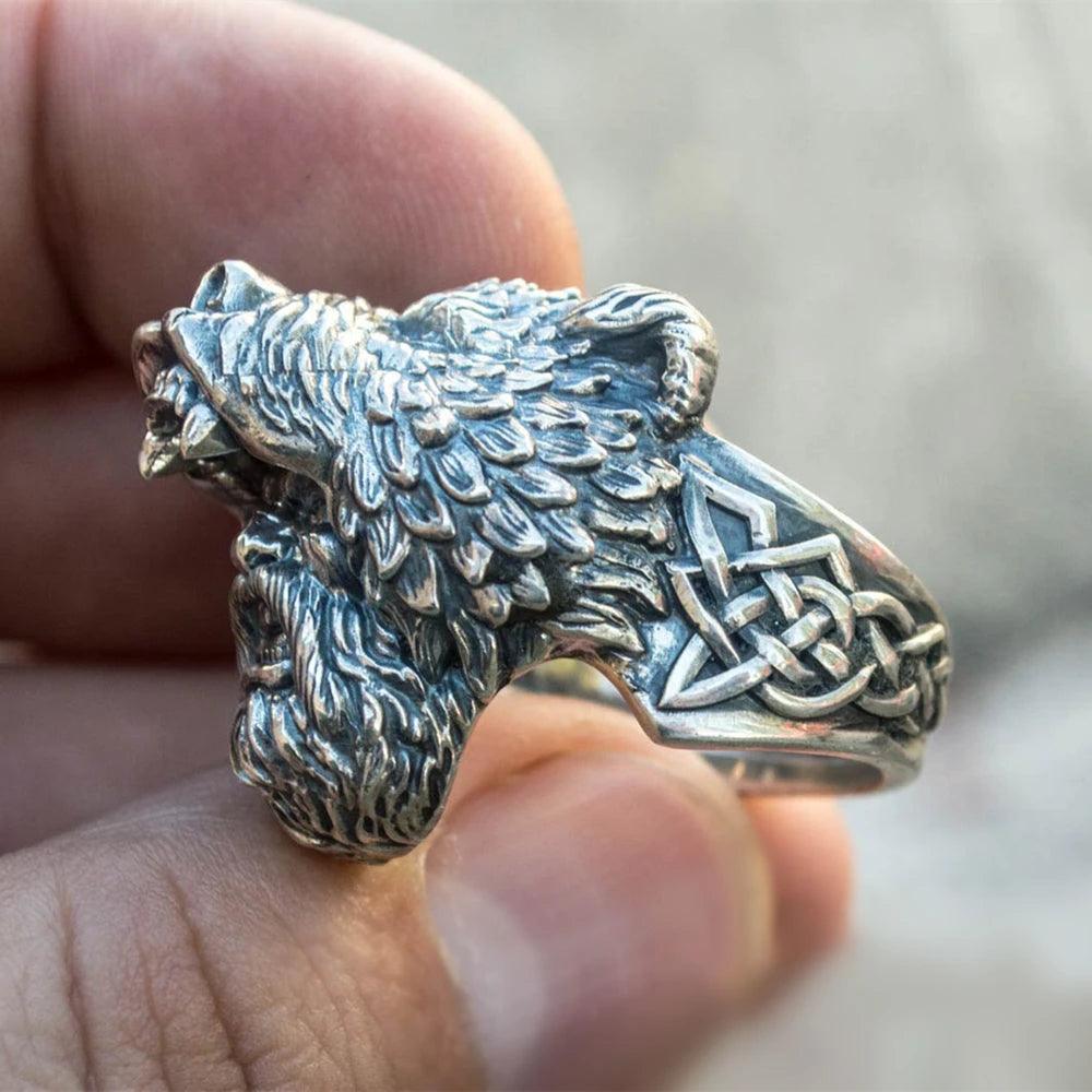 Bague Guerrier Ours Viking - Univers Celtique