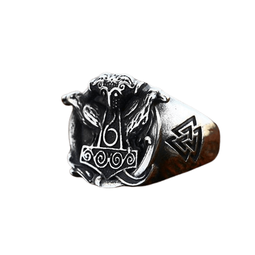 Bague Mjollnir et Valknut - Univers Celtique