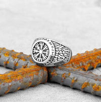 Thumbnail for Bague Vegvisir Runique