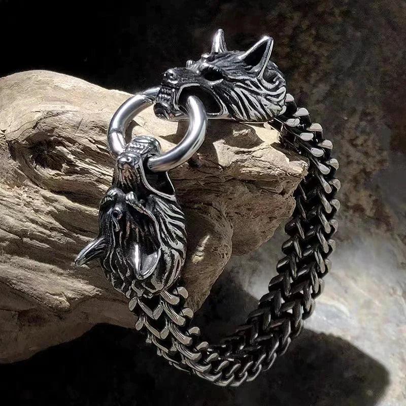 Bracelet Viking Tête de Loup