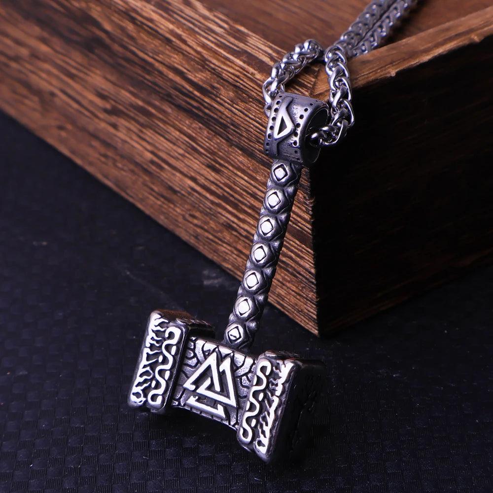 Collier Viking Mjöllnir et Valknut - Univers Celtique