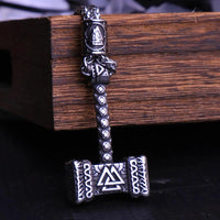 Thumbnail for Collier Viking Mjöllnir et Valknut - Univers Celtique