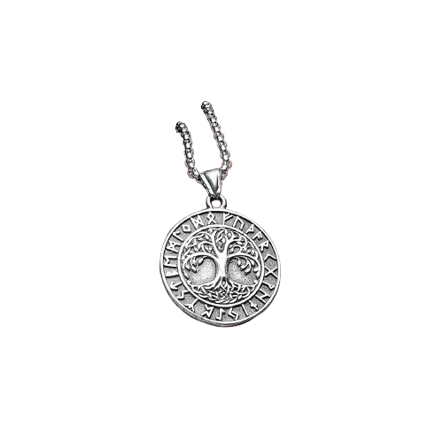 Collier Yggdrasil et Runes Viking - Univers Celtique